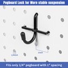 Hogurity 196 PCS Pegboard Hooks, Extra Thick 1/4" Heavy Duty