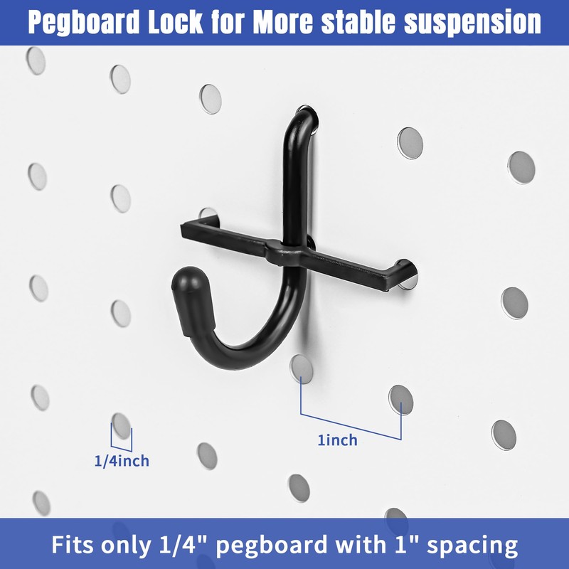 Hogurity 196 PCS Pegboard Hooks, Extra Thick 1/4" Heavy Duty