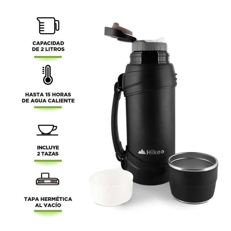 Termo De Acero Inoxidable Vaso Termico Doble Pared 2 Piezas