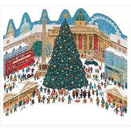 3 D Grand Christmas Tree Norway Tree 458 x 375 mm Caltime Traditional Advent Calendar, Multi