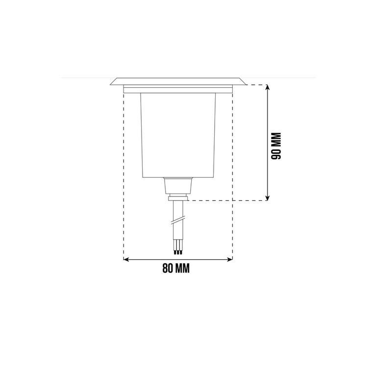 ENERGMiX LED floor spotlight, recessed floor light, stainless steel with