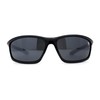 Mens Lion Shield Emblem 90s Racer Rectangle Wrap Sunglasses Shiny