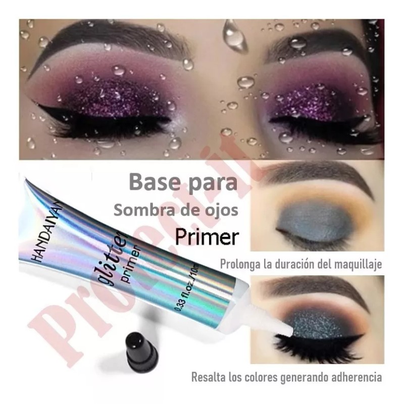 Handaiyan Paq. 3 Bases Primer Para Maquillaje / Glitter Larga