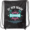 inktastic St Pete Beach Florida Drawstring Bag Black 3683f