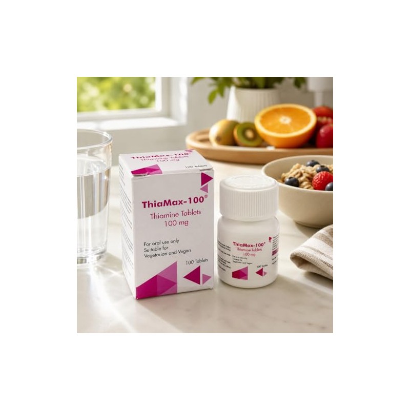 ThiaMax-100 Vitamin B1 Thiamine 100mg Tablets – Pack of 100
