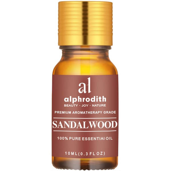 Indian Sandalwood Essential Oil for Skin Care Pure Sandalwood Oil for Diffuser, Hair, Perfume, Undiluted Uplift Mood & Focus Scented Oils - 10ml for Aromatherapy, Bath, Massage & Relax