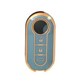 OFFCURVE Car Key Cover Car Key Case Key Fob Cover Car Key Protector Compatible with FIAT 500 Lancia Punto Panda Ypsilon Delta Grande Bravo Musa Flip Falten