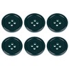 Pack of 6 Dark Green Sew on 18mm Round Buttons