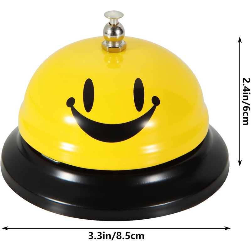 Heyumybit Call Bell,Service Bell,8.5cm Diameter 6cm Height,Reception Desk Table Service