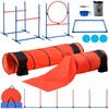 CooFel Dog Agility Training Equipment 7 PCS Set Upgrade w/Hurdles