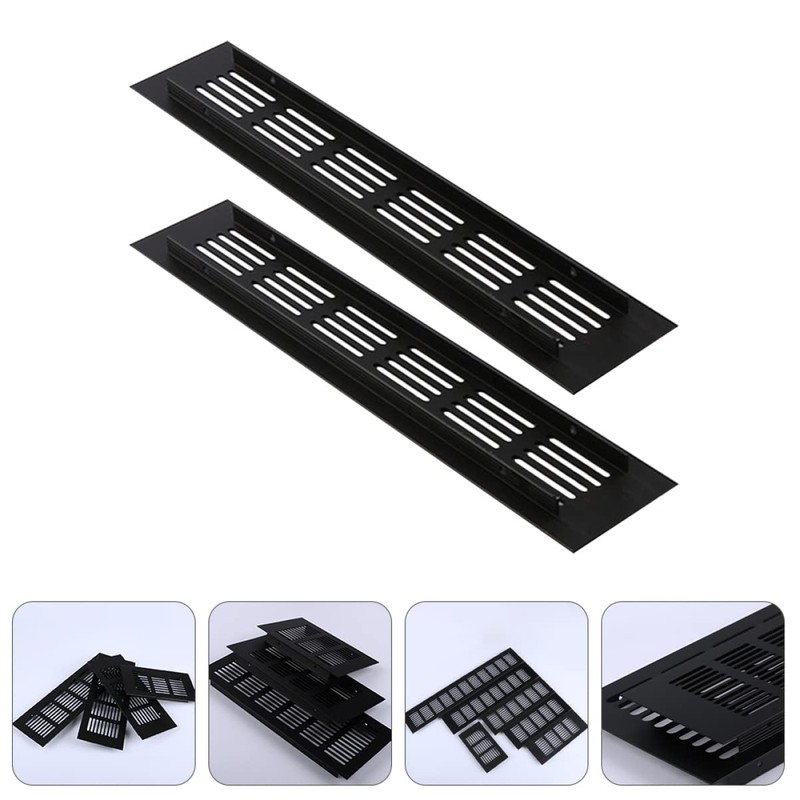 TEHAUX 2pcs Aluminum Alloy Exhaust Vents Breathable Mesh Covers for
