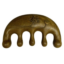 Mikinona Handheld Relaxation Massager Sandalwood Comb for Scalp Scraping Hair Caring and Fatigue Relief