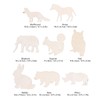 48PCS Animal Wooden Slice DIY Wood Ornaments Blank Decoration Shaped