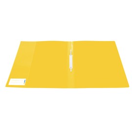 HERMA Project File A4 Translucent, with inscription label, made of wipeable and sturdy plastic, report folder for school, yellow