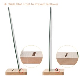 Natsukage Glass Makeup Mirror for Desk with Stand Angle Vanity Mirror with Ring Holder Aesthetic Table Frameless Glass Mirror Room Decor for Living Room Bedroom-Brown