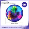 Heavy Duty Inflatable Snow Tube with Dual Handles, Thickened PVC