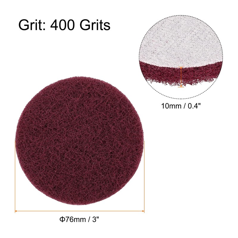 sourcing map 12pcs Scrubber Scouring Pads 400 Grits 3 Inch