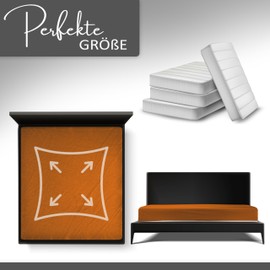 Leonado Vicenti Classic Fitted Sheet, 100% Jersey Cotton, in Many Colours and Sizes, Dimensions: 180 x 200 cm - 200 x 200 cm, Colour: Orange