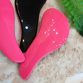 Anti-static Hair Brush Comb Pink Curved 2ea