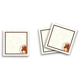 Butler in the Home Sticky Notes 12 Pack 3"x3" 50 Sheet Count Per Pad, Long Haired Dachshund, Cute Funny Memo Note Pads Stationery Journal Planner Paper
