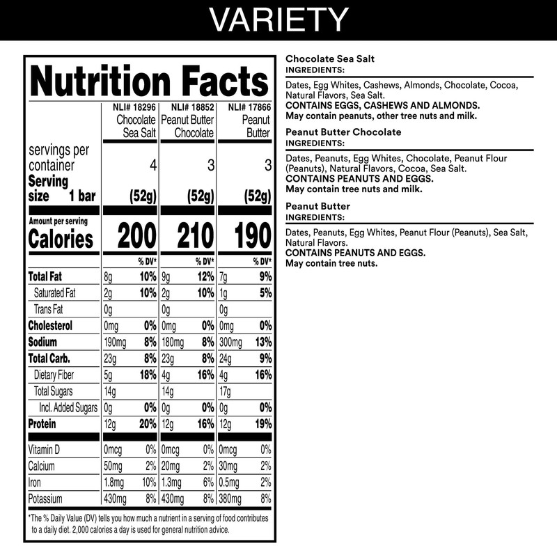 RXBAR Protein Bars, Protein Snack, Snack Bars, Variety Pack, 18.3oz