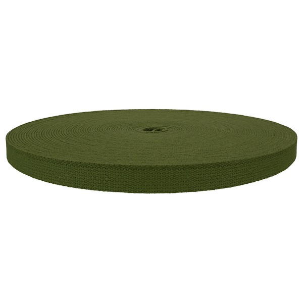 5/8In Berry Compliant Camo 483 Olive Green Heavy Cotton Webbing Closeout, 60 Yds