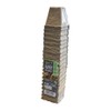 Grow-It 70203020 6cm Square Fibre Pots Biodegradable Wood Pulp, Brown,