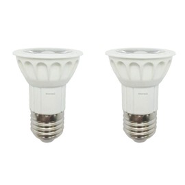 Anyray 2-LEDs JDR Light Bulbs Dimmable 120V - Red Color 5W=(50W Replacement) E26 / E27 Medium Base 130V