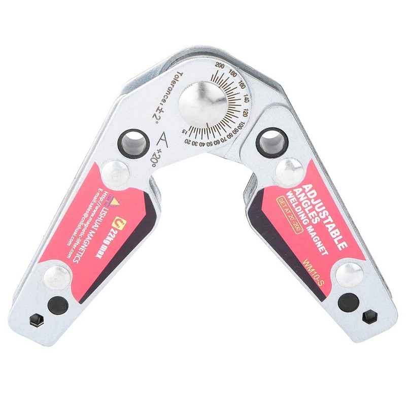 Adjustable Angle Welding Magnets with Wrench, 20-200 Degree Adjustable Angles
