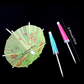 Xinlie Cocktail Umbrellas, Cocktail Parasols, Tropical Cocktail Parties, Cocktail Decoration, Paper Decorative Picks for Bar Decoration, Cocktail Accessories, Drinking Fruits, Food, Wine, Party,