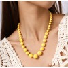 XAM Creative Acrylic Layered Bead Choker Necklace – Mixed-Size Boho