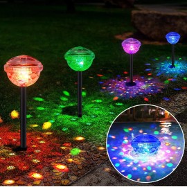 Deco Ultra Luma Lights Solar 8 Colors Outdoor Solar Pathway Lights- LED Colorful Deco