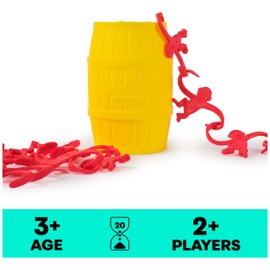 Barrel of Monkeys Retro Linking Family Game | Preschool Games | Classic Games | Games for Family Game Night, for Ages 3+