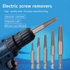 5 Pcs Screw Extractor Set, Hex Shank Damaged Broken Bolt