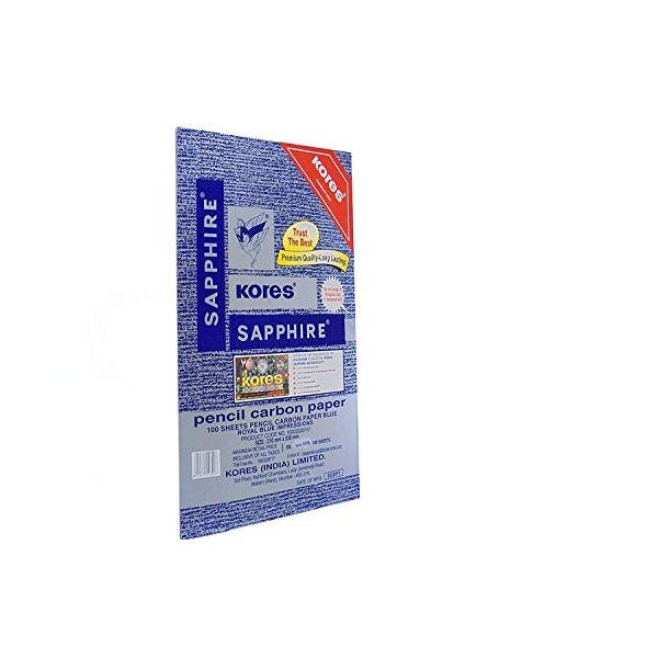 Kores Pen/Pencil Carbon Paper,Sapphire Blue - Pack of 100 Sheets Premium Quality