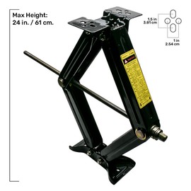 Cobra-Tek Cobra-Tek RV Jacks & Stabilizers C J-5000 + J-2500 Set of 2 Stabilizer Jacks for Campers, Travel Trailers, and RVs | Heavy Duty Trailer Jack Stabilizers Kit