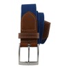 TigerTie High-quality fabric belt with stainless steel buckle and genuine