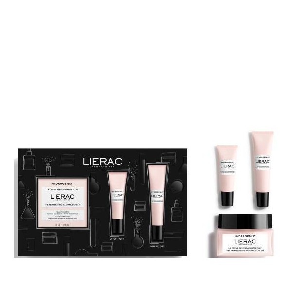 Lierac Xmas Set Hydragenist Rehydrating Radiance Cream for Normal to Dry Skins, 50ml & FREE The Rehydrating Eye Care, 7.5ml & Serum, 7.5ml
