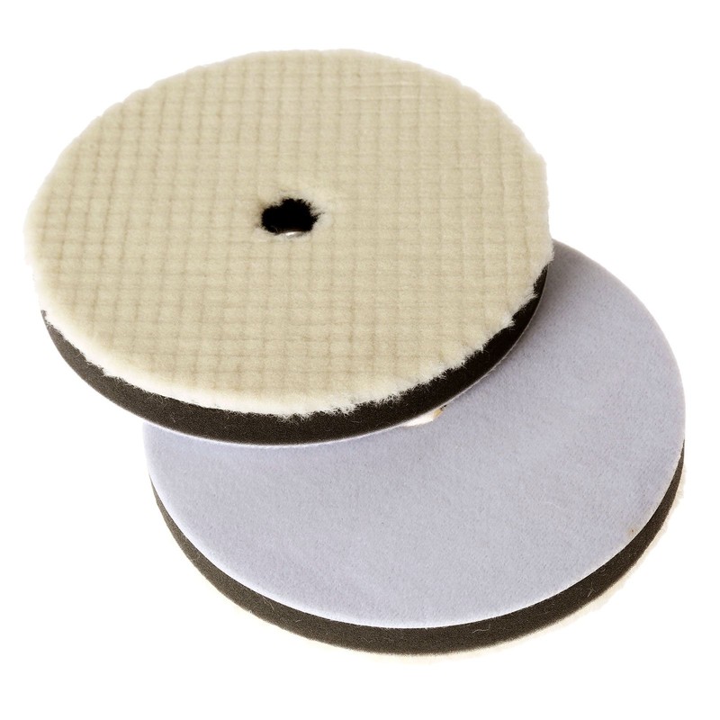 2枚入り ポリッシャー用 人工ウールパッド バフ研磨 研磨パッド 平面 細目 180mm