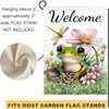 Spring Summer Frog Garden Flag 12x18 Inch Double Sided Outside
