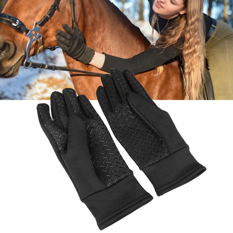 Horse Riding Gloves Soft Warm Prevent Slip Professional Winter Equestrian