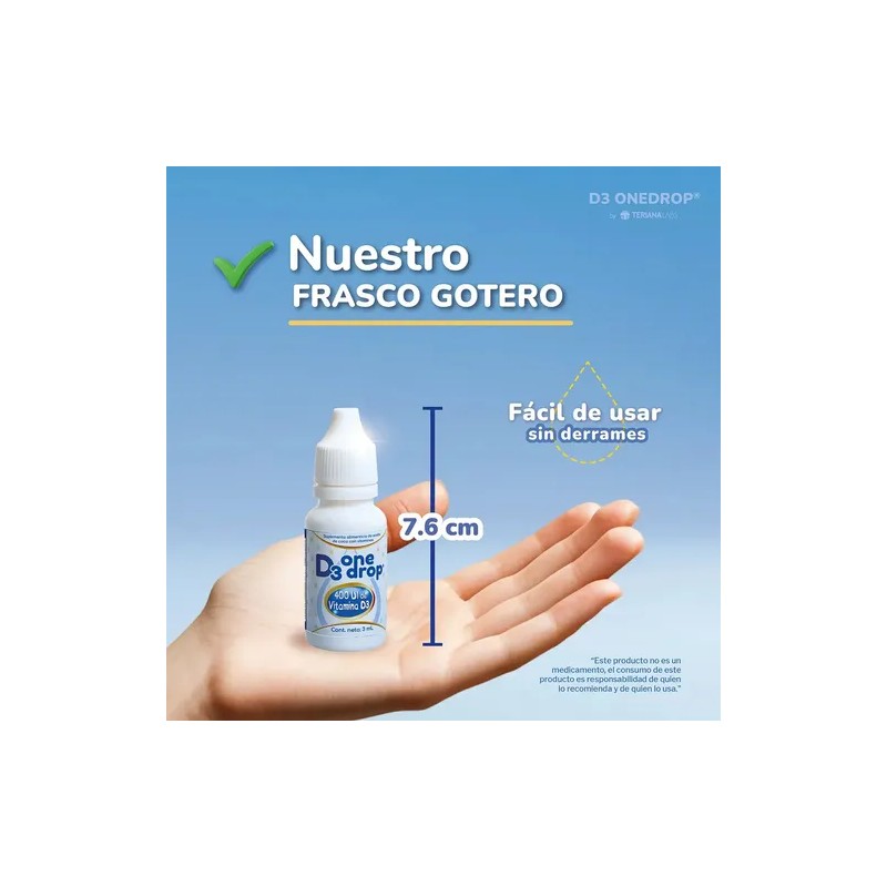 Suplemento D3 ONEDROP en gotas | Frasco de 3ml |