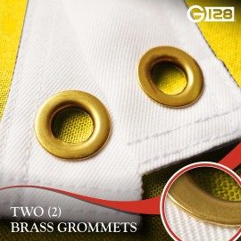 UD_G128 Combo Pack: American USA Flag 4x6 Ft & New Mexico Flag 4x6 Ft, Both Embroidered SPUN Polyester, Indoor/Outdoor, Brass Gr