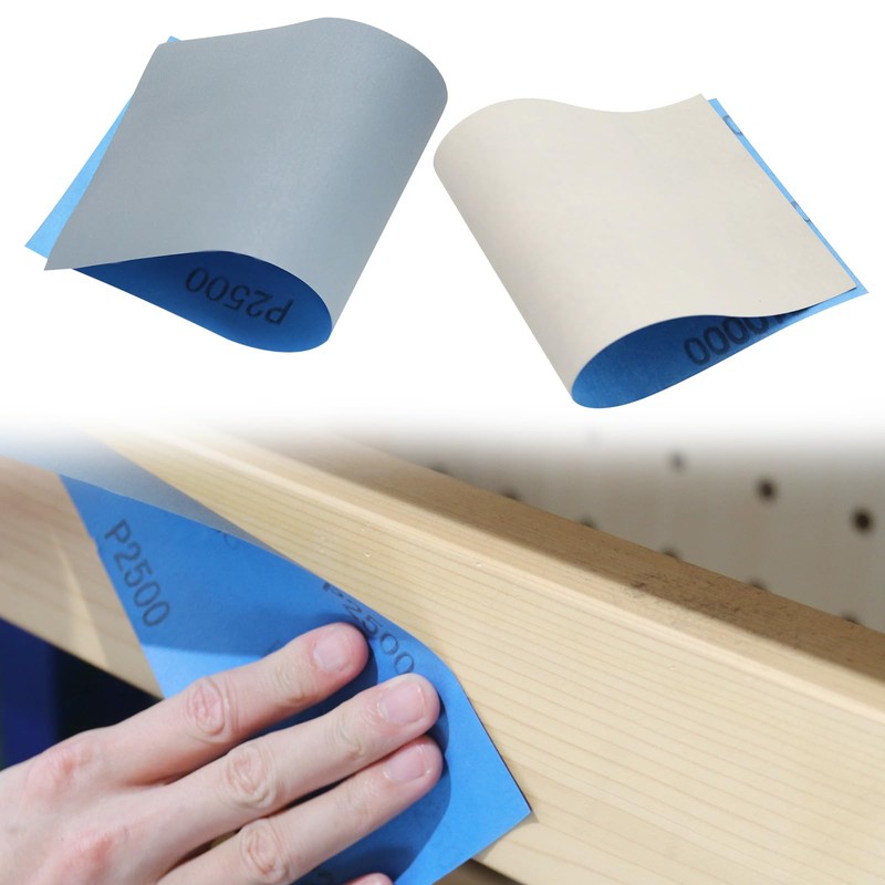 eMagTech 50Pcs Polishing Sandpaper 2500/3000/5000/7000/10000 Grit Waterproof Sandpaper Abrasive Sanding