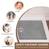 Extra Large Non Slip Shower Mat: 47.2x31.5 inch Loofah Shower
