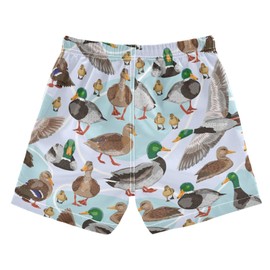 Cute Mallard Ducks Boys Swim Trunks Farmhouse Animals Toddler Beach Board Shorts Baby Summer Bathing Suit 4T