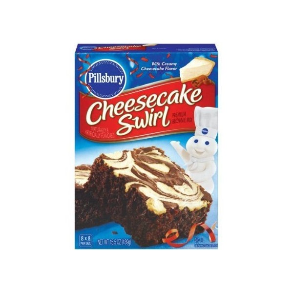 Pillsbury Cheesecake Swirl Brownie Mix, 15.5oz Box (Pack of 2)