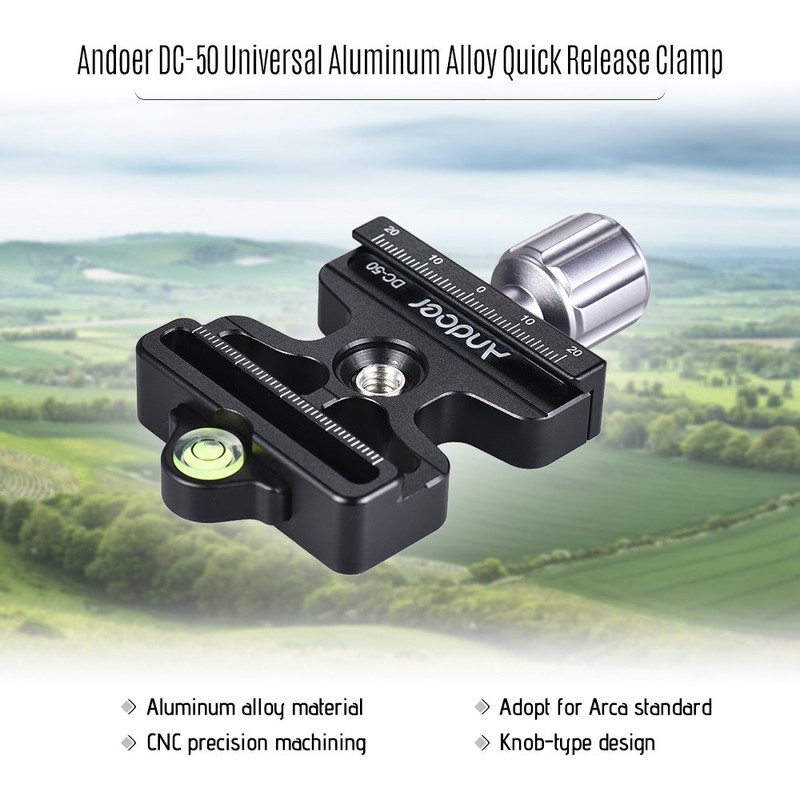 Andoer Quick Release Clamp for Arca Swiss for Manfrotto 200PL
