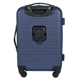 Wrangler 20" Smart Spinner Carry-On Luggage With Usb Charging Port, 20 Inch Carry-On, Navy Blue