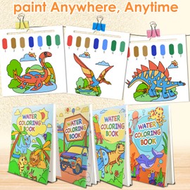Kids Dinosaur Painting Set,Mess Free Painting for Kids,Water Colouring Book Painting-Books for Kids,Painting Sets for Children,Art Craft Sets Birthday Gifts, Colouring Books for Children Age 3